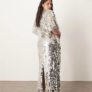 Silver Sequin Gown
